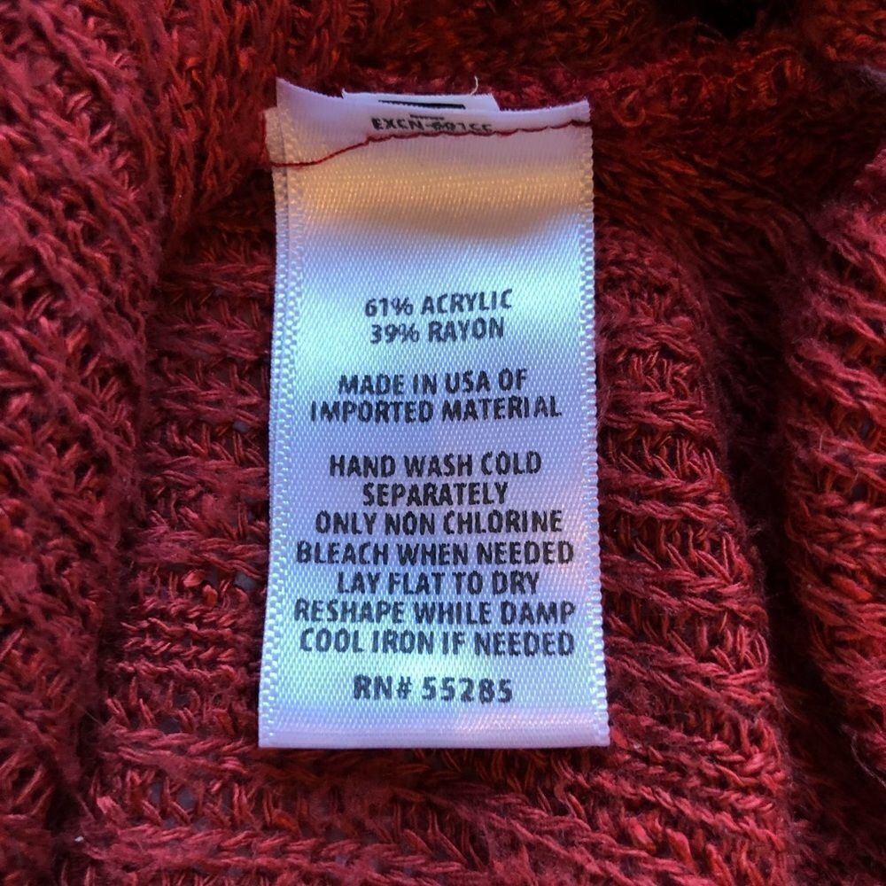 Express sweater V neck Red S/P - Picture 5 of 7
